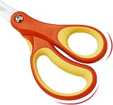 LIVINGO 5 inch Kids Scissors Left Right Handed Blunt Safety Cover 3 Pack view 4