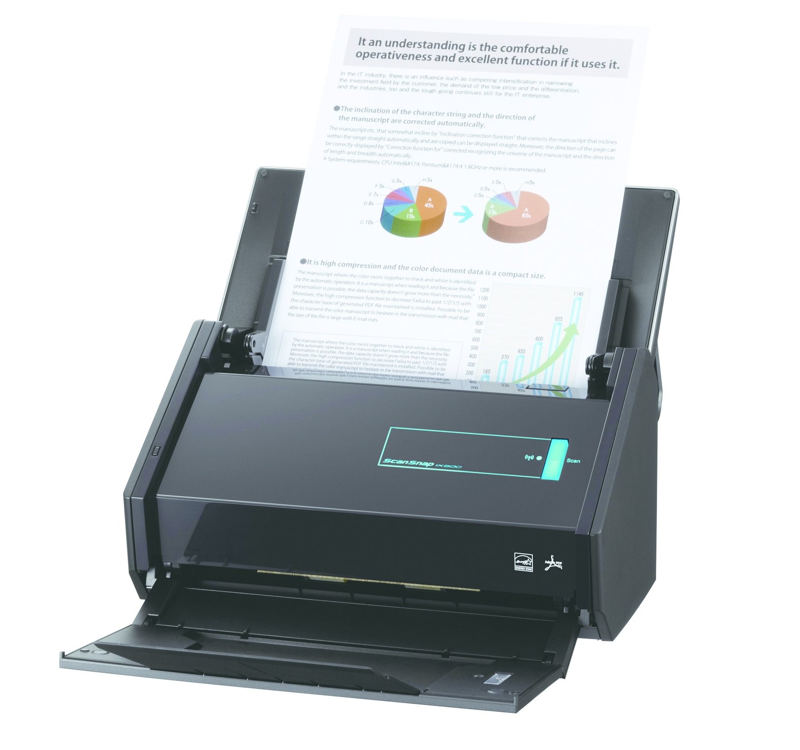 Fujitsu ScanSnap iX500 Deluxe Bundle Scanner for PC (PA03656B015