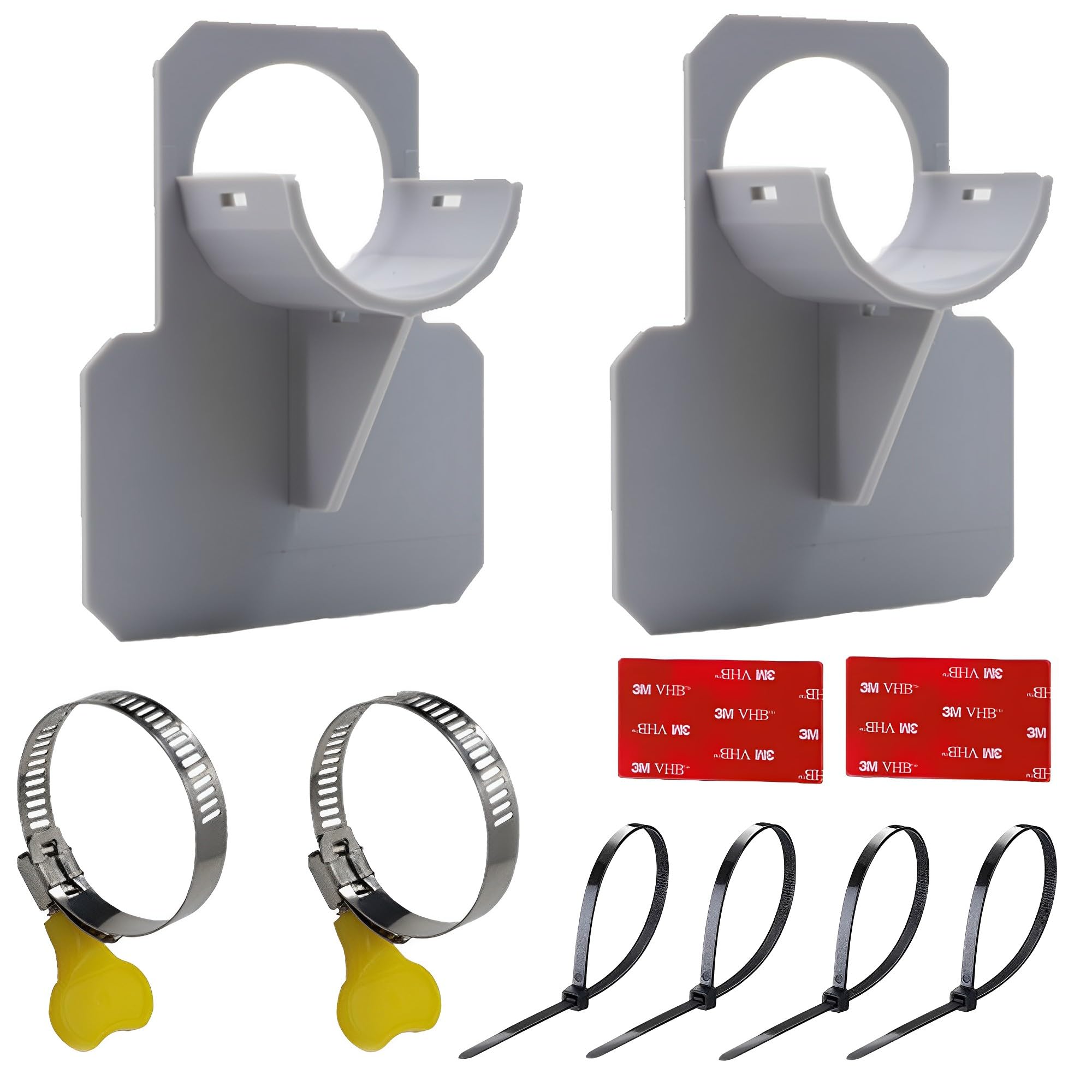 2 Pieces Pool Hose Holders,Plastic Hose Holder,Pool Hose Adapter,Pool Hose Bracket for 30-37mm Pipes,for Swimming Pool Hose(Grey)