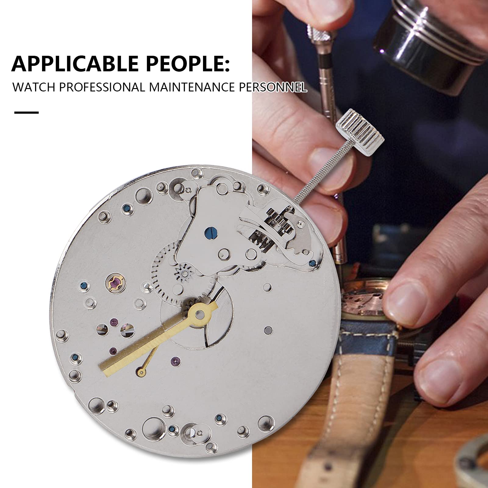 ZJchao Mechanical Watch Movement, ST3600 1.5in Diameter Movement Mechanical Watch Repairing Maintenance Replacement Accessory Round Watch Movements Kit for Watch Repair