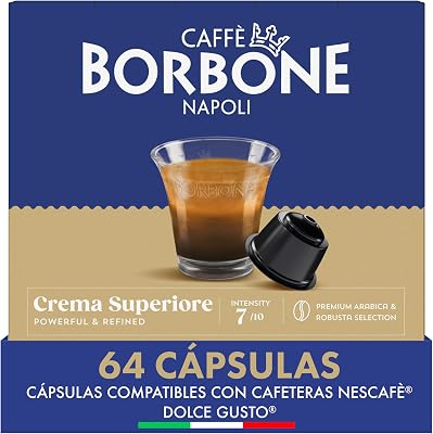 Crema Superiore - 64 cápsulas de café - Potentes e refinadas - Compatível com máquinas® de café Nescafè®* Dolce Gusto*