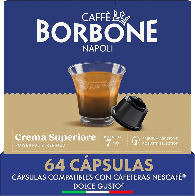 Crema Superiore - 64 cápsulas de café - Potentes e refinadas - Compatível com máquinas® de café Nescafè®* Dolce Gusto*