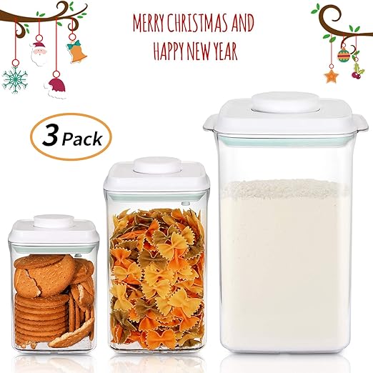 Amazon Com Food Storage Containers Set Airtight Seal Canisters