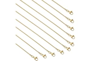 UMAOKANG Jewelry Chain for Jewelry Making, Gold Plated Stainless Steel Chains Bulk Jewelry Making Supplies