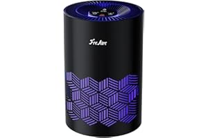 FreAire Air Purifiers for Bedroom, Air Purifiers for Home with Lights, HEPA Air Purifier Removes Dust Smoke Pollen Dander Smell, for Home/Pets/Bedroom, KN6391RGB Black