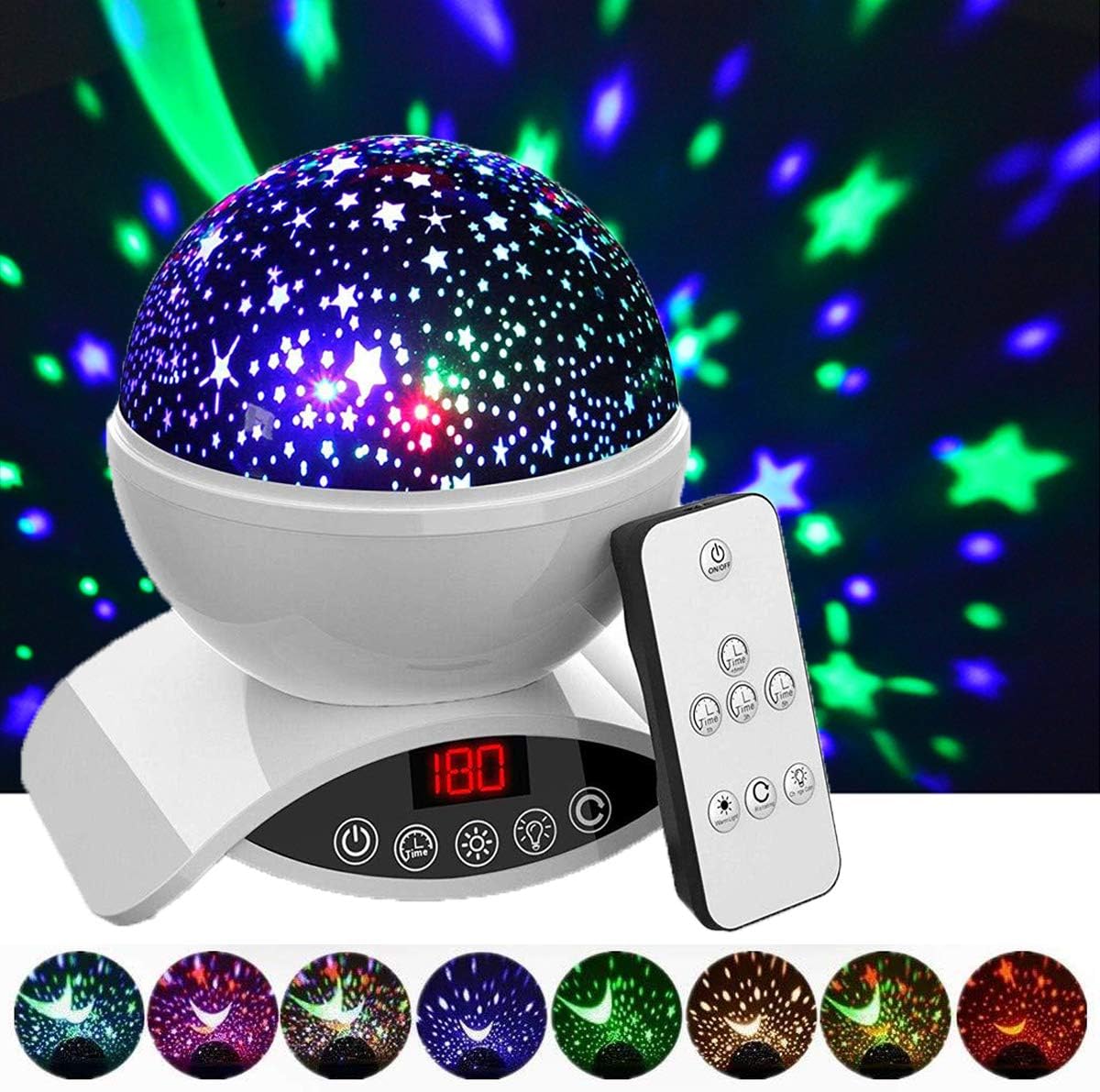 Night Light Projector, Elecstars Remote Control Night Lamp, 360 Degre