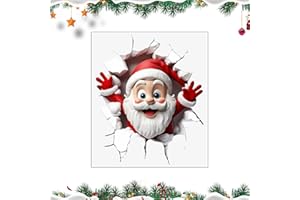Christmas Toilet Cover Sticker | Fun Waterproof Self-Adhesive Santa Claus Decor | Santa Claus Wall Decal - for Fall Winter Th