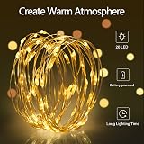 Dalugo Fairy Lights Battery Operated 2m 20 LED Copper Wire Warm White view 2