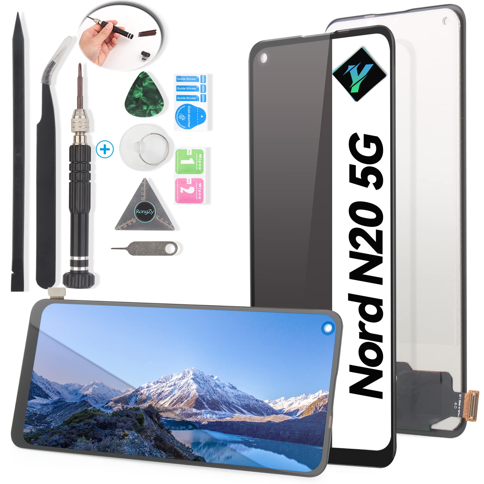 Photo 1 of YWLRONG Screen Replacement for OnePlus Nord N20 5G LCD Display Touch Screen Digitizer Assembly with Kit(Black)