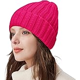 ZOORON 1&2 Winter Beanie for Women Soft Warm Slouchy Knit Hat Ski Stocking Cuffed Cap