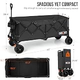 Overmont 300L Folding Festival Trolley Cart, 440lbs Capacity, All-Terrain view 6