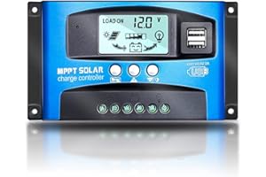 EpRec MPPT 100A 12V/24V Auto Focus Tracking Solar Panel Charge Controller Regulator with Dual USB Port,LCD Display, New Mppt Technical