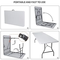 SUPER DEAL 8FT Folding Picnic Table for Indoor