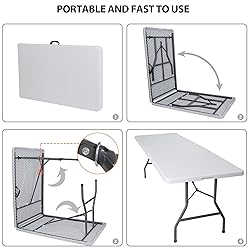 SUPER DEAL 8FT Folding Picnic Table for