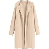 ANRABESS Women's Long Cardigans Sweater 2025 Fall Dressy Casual Lapel Knit Warm Trench Coatigan Oversized Blazer Jacket Coat