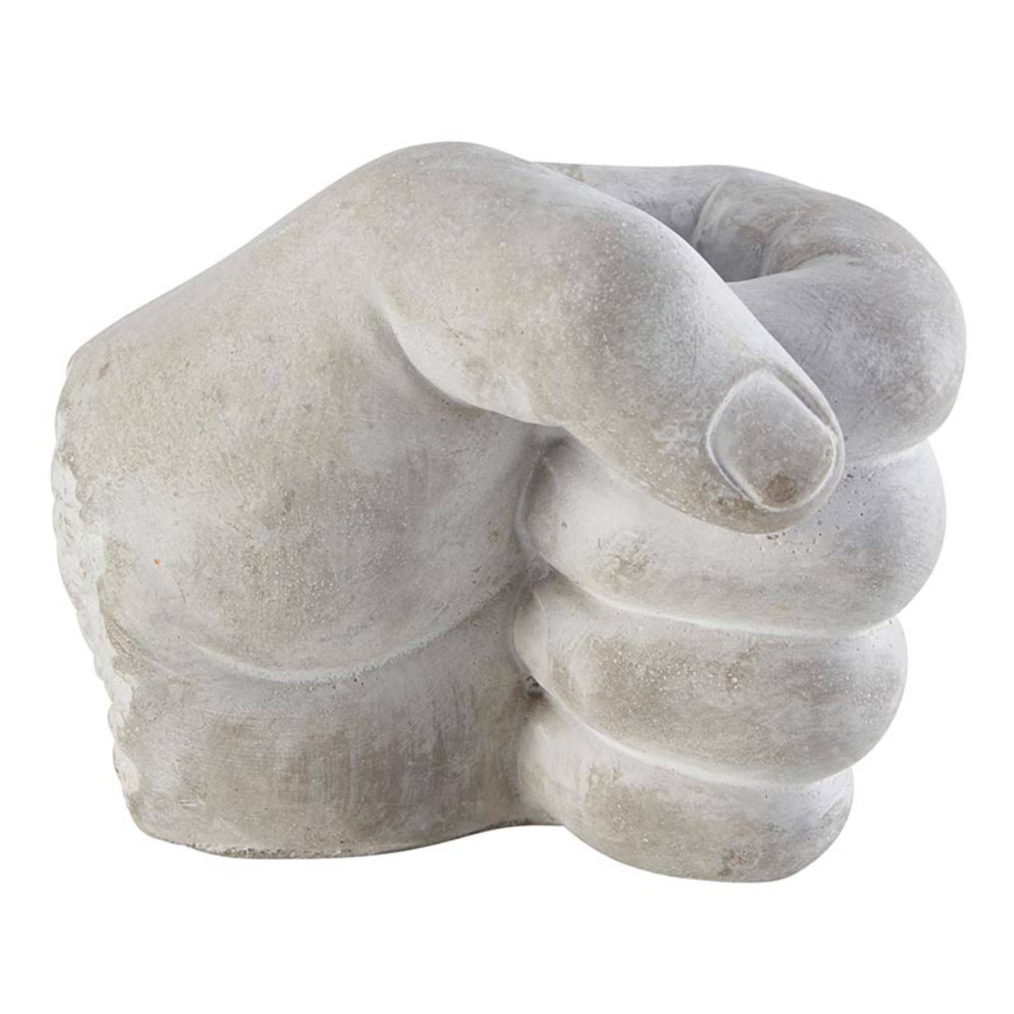 Photo 1 of 47th & Main Modern Fist Sculpture Home Décor for Table, 4.25" Dia x 3.5" H, Grey