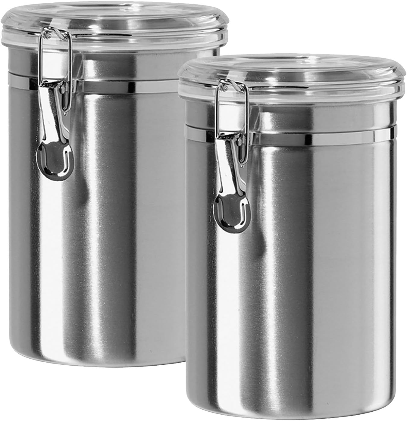 stainless steel tea coffee sugar jars