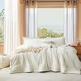 Coma Inducer Full Oversized Comforter - The Original Plush Stalactite Cream | Experience Coma Worthy Sleep with Cozy Plush Extra Large Bedding