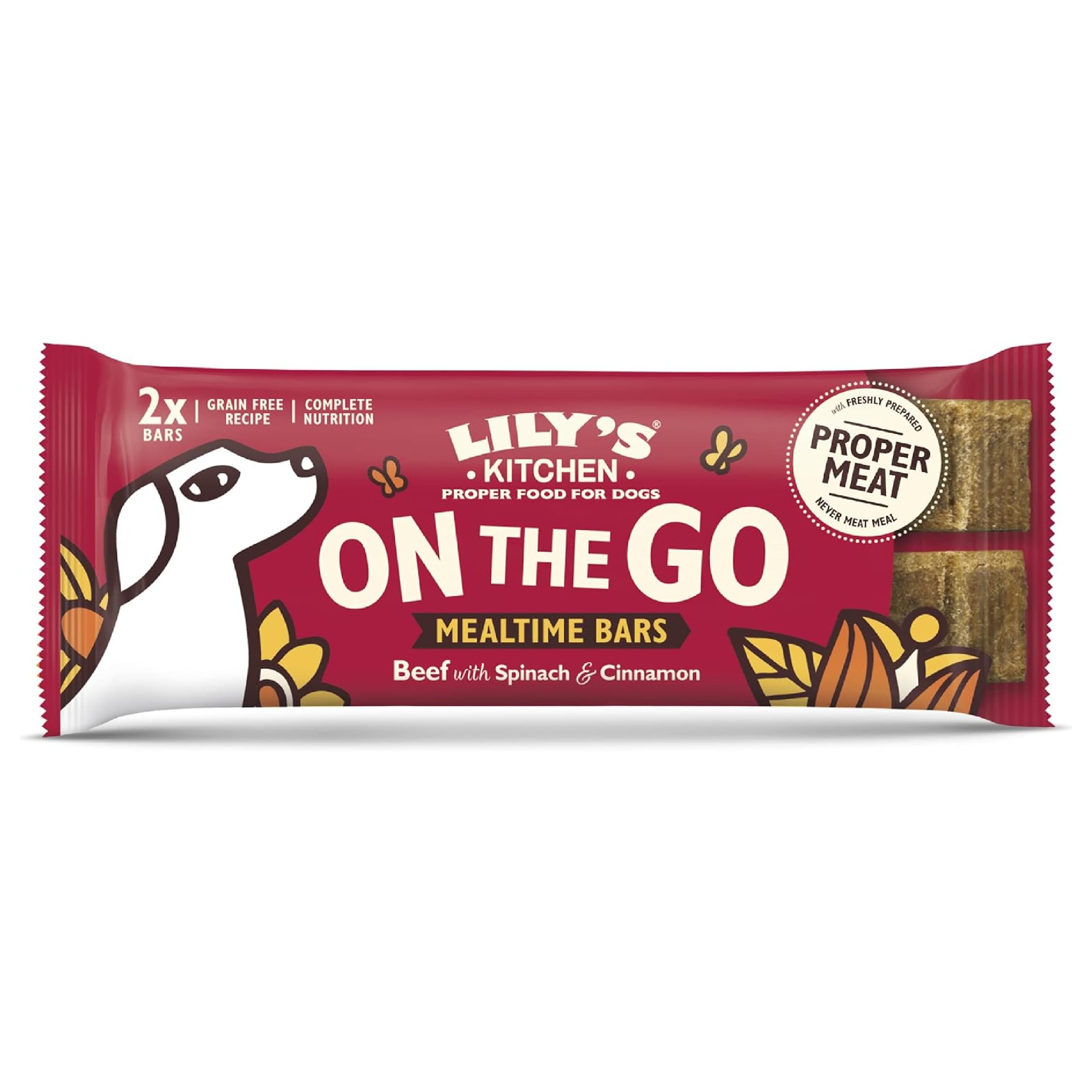 Lily's Kitchen Made with Natural Ingredients Beef On the Go Bars for Dogs 16 x 40g