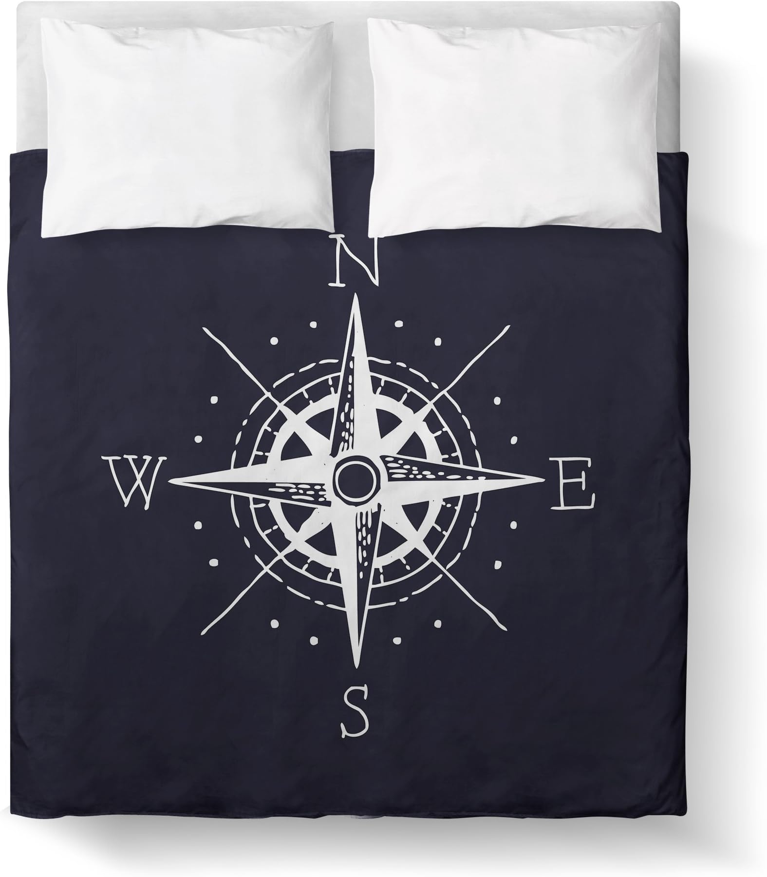 NAUTICAL COMPASS DUVET COVER (Twin 68"x 88")