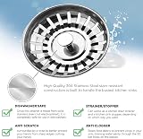 Tomario Kitchen Sink Strainer Plug Stainless Steel Thicken 78mm 84mm view 4