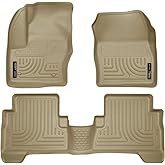 Husky Liners Weatherbeater Floor Mats | Fits 2013-2019 Ford Escape; 2013-2018 Ford C-Max | Front & 2nd Row, 3-pc Tan - 99743