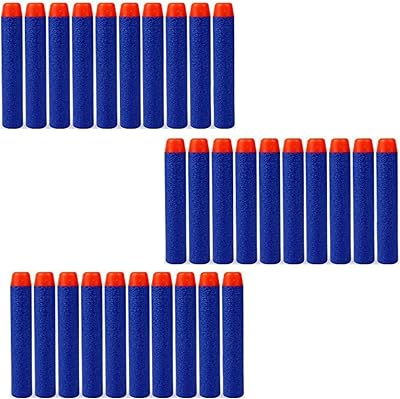 HONGCI 30pcs 7.2cm Blue Refill Darts Foam Bullets for Nerf N-Strike Elite