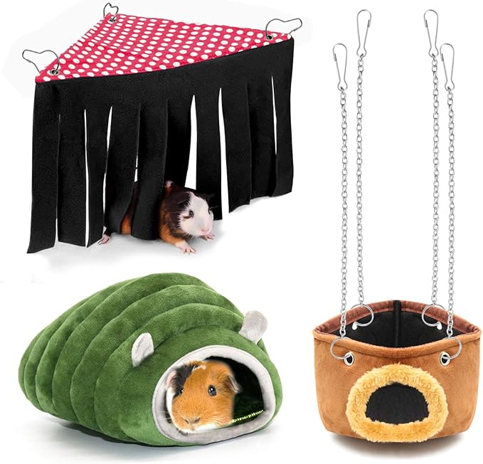 RYPET 3PCS Guinea Pig Cage Accessories 