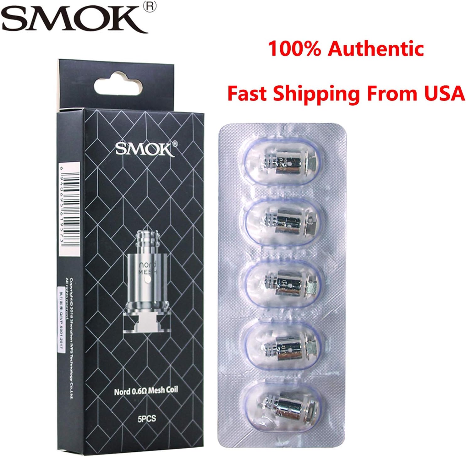 Nord Replacement Heads for Nord Pod Cartridge (Mesh 0.6ohm; 5pcs)