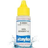 Taylor Reagent #3 .75 oz R-0003-A | Dropper Refill Tests Total Chlorine Sanitizer Levels in Pools &amp; Spas, Replace Annually