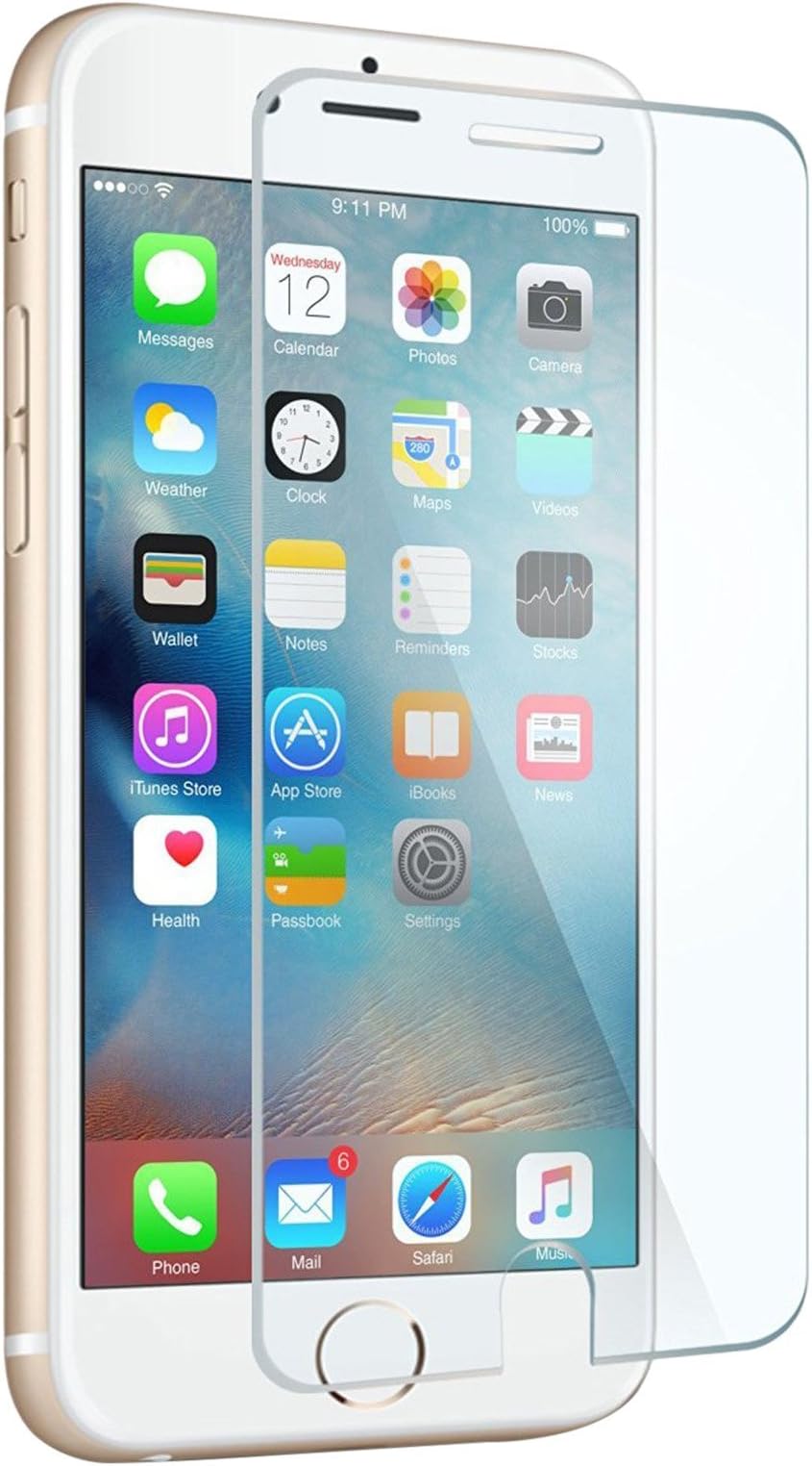 cell glove 55008 Tempered Glass Screen Protection Case Fit, Touch Accurate for iPhone 6/6S, 3D Touch Compatible - Clear