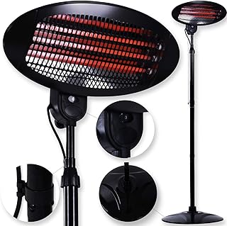 KESSER® Heizstrahler 2000 Watt ✓ Infrarot ✓ Standheizer ✓ Terrassenheizung ✓ Terassen ✓ Strahler ✓ Höhenverstellbar ✓ Quarzstrahler ✓ Innen - Außen ✓ Wickeltischheizstrahler