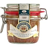 Agostino Recca Anchovies Fillets in Olive Oil - Wild Caught Fish from Italy - Anchovy Fillets for Pizza, Pasta, Salads (8.1 oz)
