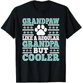 T-shirt Humour 'Grand-Paw Of Dogs' Pour Homme - Coton - Fabriqué à La Main Aux USA