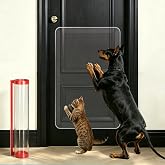Majewel 15.7x23.6&rdquo;Door Protector from Dog Scratching,Clear PVC Door Guard | 1mm Heavy Duty Door Scratch Protector Self-adhesive Pet Door Guard Protection, Dog Cat Anti-scratch Shield for Interior Doors