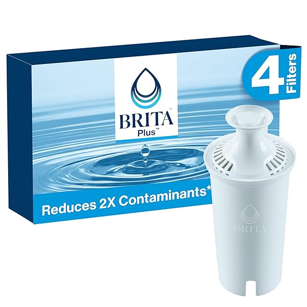 BRITA PLUS WATER FILTER, BPA-FREE, HIGH-DENSITY REPLACEMENT FILTER...