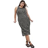 City Chic Women's Plus Size Dress - Crochet Stripe