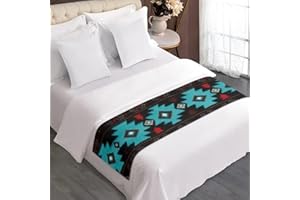 ZFRXIGN Western Aztec King Bed Scarf Tribal Bed Runner for Bedroom Dorm Hotel Home Decor Navajo Bedding Set Bedspread Runners & Scarves Table Cloth Kitchen Decorations