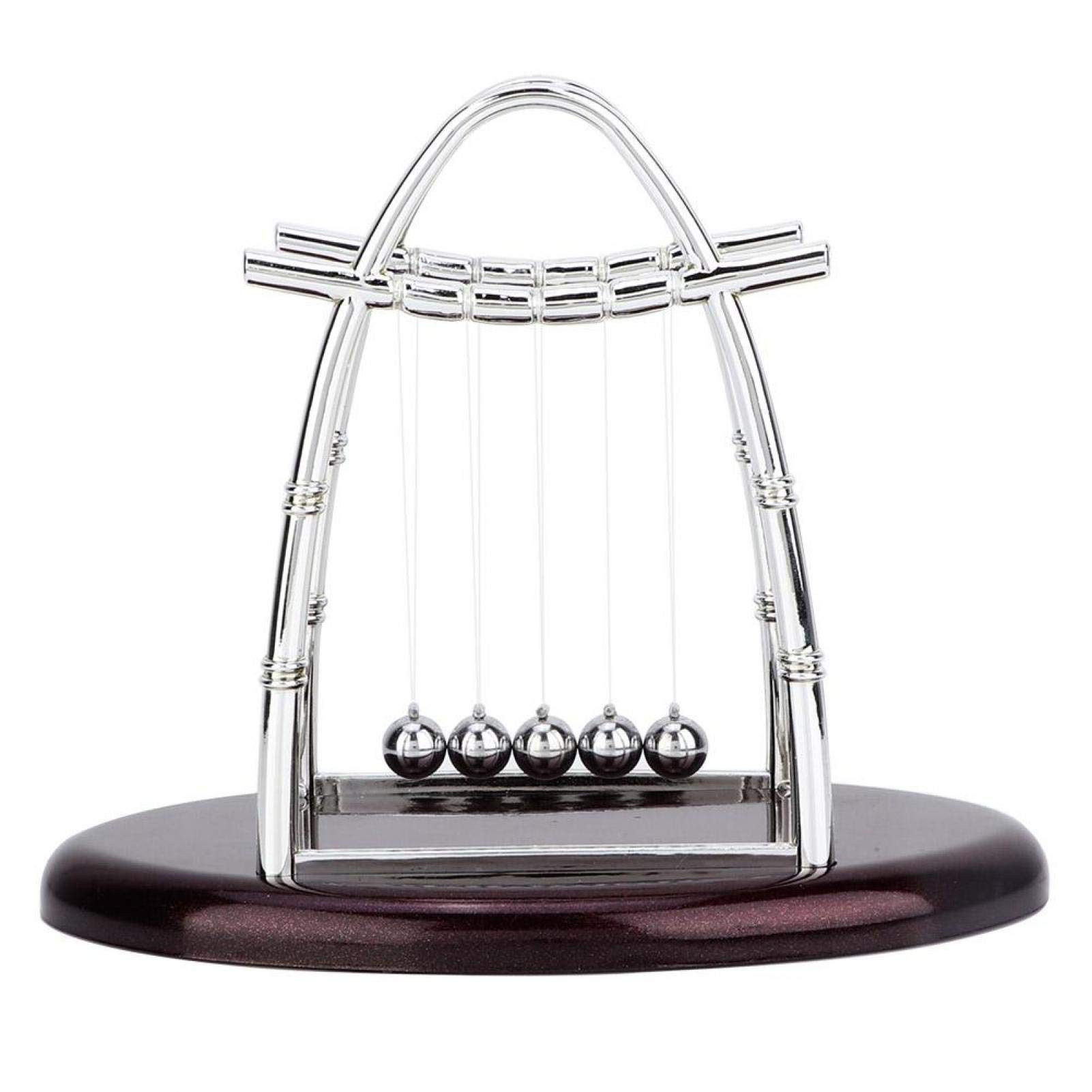 Newtons Cradle, Pendulum Balance Balls Motion Desk Swinging Kinetic Balls Desk Decoration Stress Relief Fun Science Physics Fidget Accessories for Home Office Living Room Desktop Teacher(M)