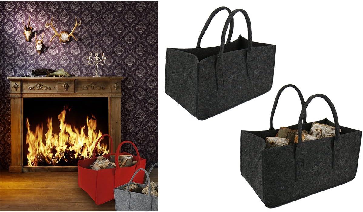 Kamin Und Brennholz Ora Tec Filzkorb Fur Kaminholz Kaminholzkorb 2er Set Xxl Anthrazit 45 X 24 40 Cm Allzweckkorb Aus Filz Kaminholztasche Feuer Filztasche Heizstrahler Gartenofen Garten Kotcarrier Com 
