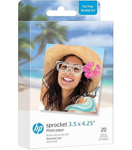 ppバンド Amazon.com: HP Sprocket 3.5 x 4.25” Zink Sticky-Backed Photo