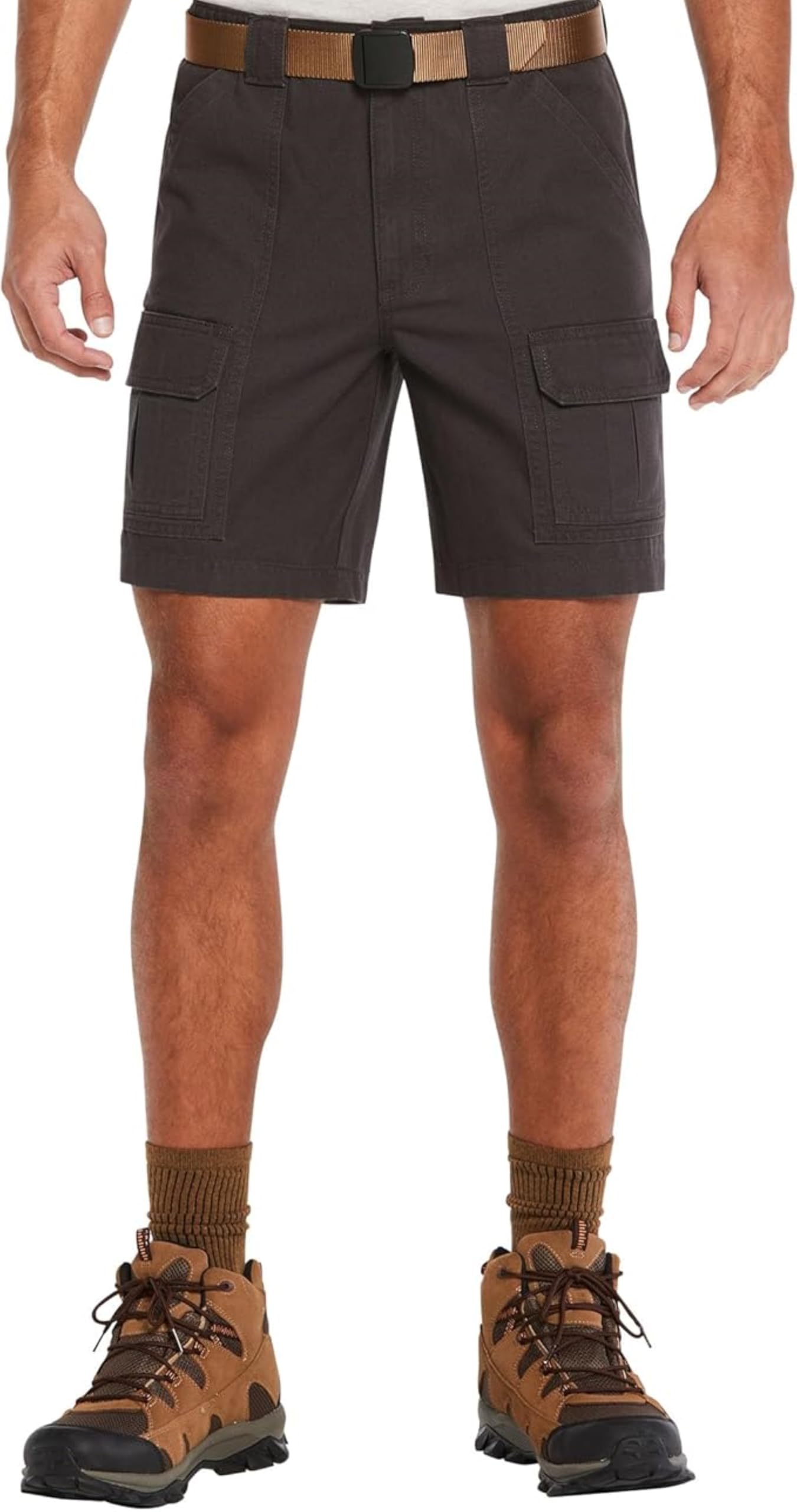 Savane Men's Hiking Cotton Cargo Shorts with Tech Pocket (Available in Big and Tall), Dark Grey, 54 Big Tall Image
