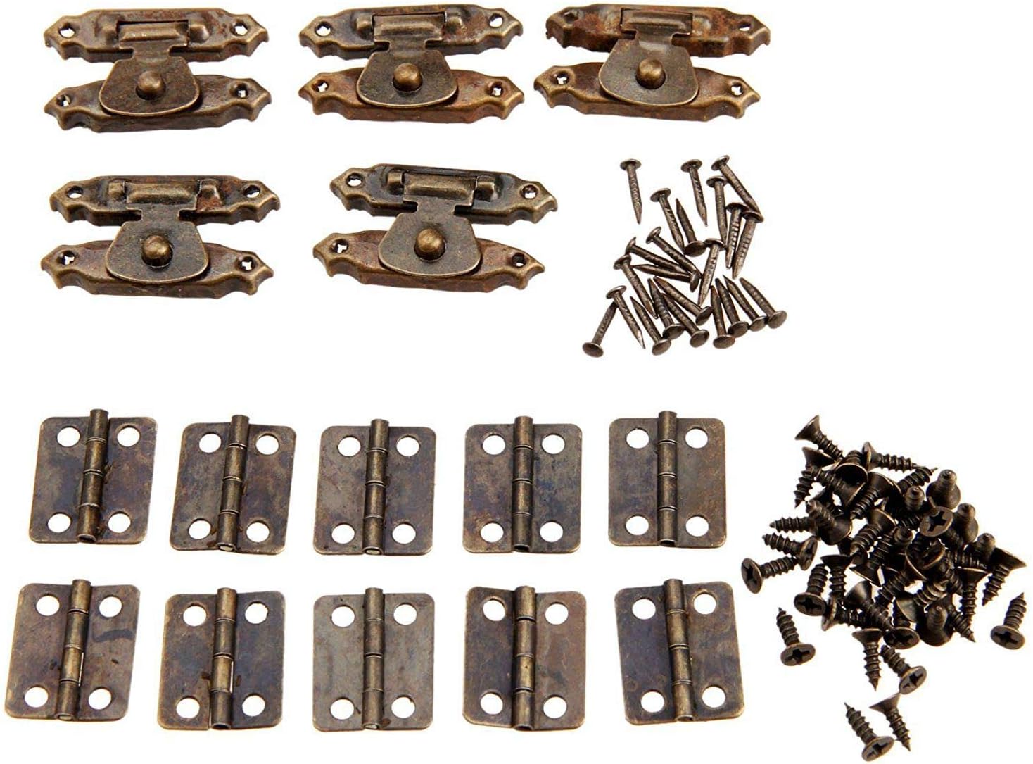 Bisagras RETYLY 5 Piezas Cerrojo Pestillo De Puerta De Gabinete Antiguo