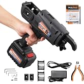Proshine Automatic Rebar Tier 0.3-1.3" Rebar Tying Gun + Battery &amp; 2PCS Wie | 4400mAh Rechargeable Battery + 2PCS Rebar Tie Wire Rebar Tier Tying Machine 0.8S a Knot