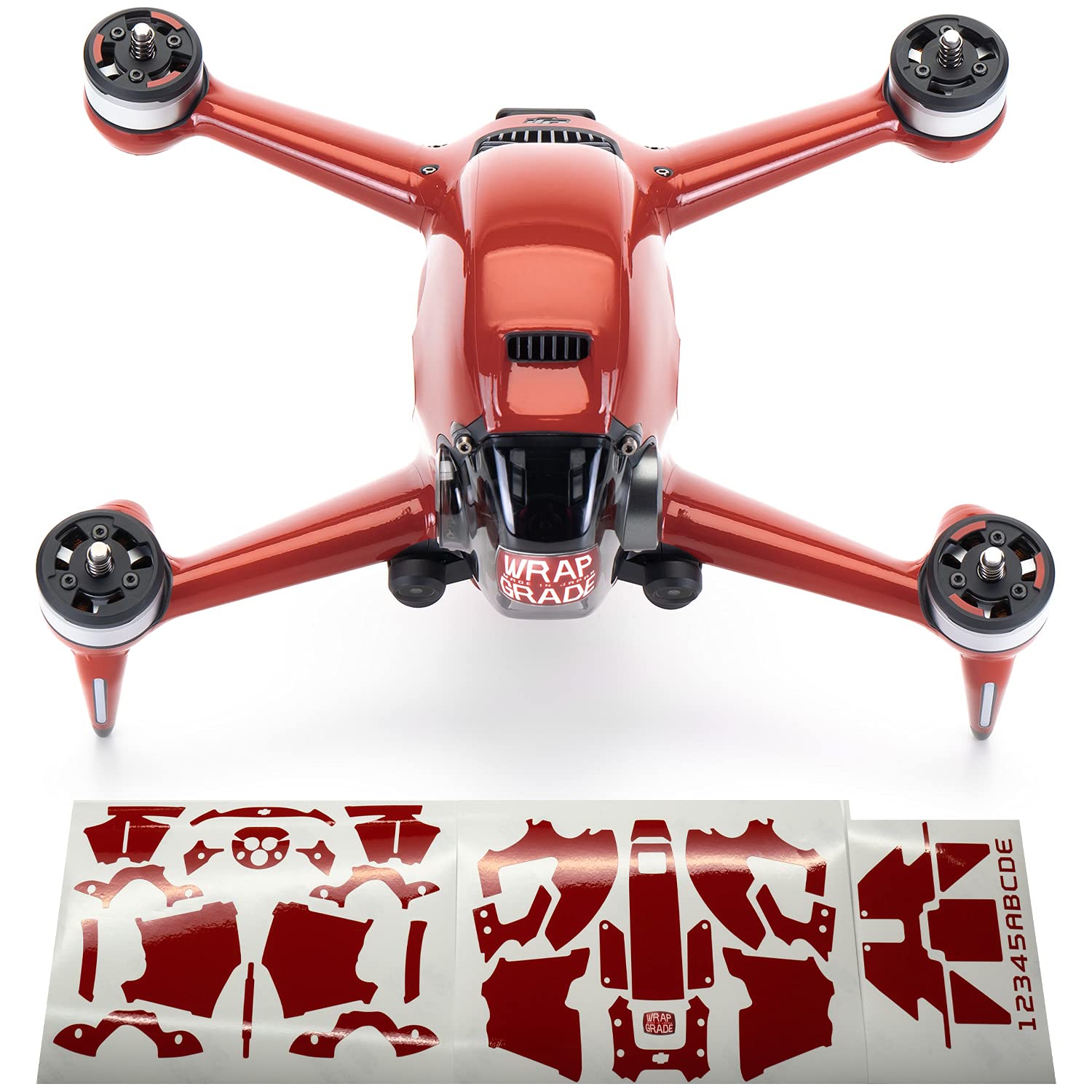 WRAPGRADE Skin Compatible with DJI FPV | Full-wrap (SUPER RED)