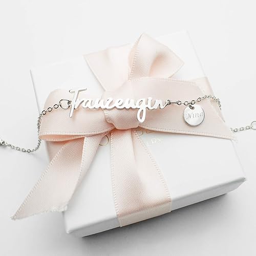 Trauzeugin Armband mit Namen Gravur | Personalisierte Geschenke | Trauzeugin Geschenke Schmuck | Personalisierter Schmuck | T