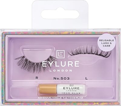 Eylure Lash Case No. 503 Wisp Lh Style Reusable Handmade 10 Wear Lash Glue