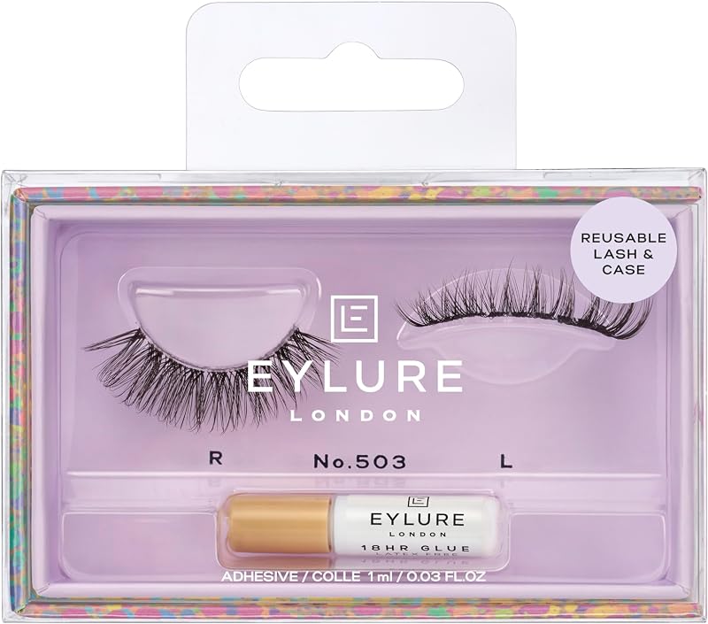 Eylure Lash Case No. 503 Wisp Lh Style Reusable Handmade 10 Wear Lash Glue