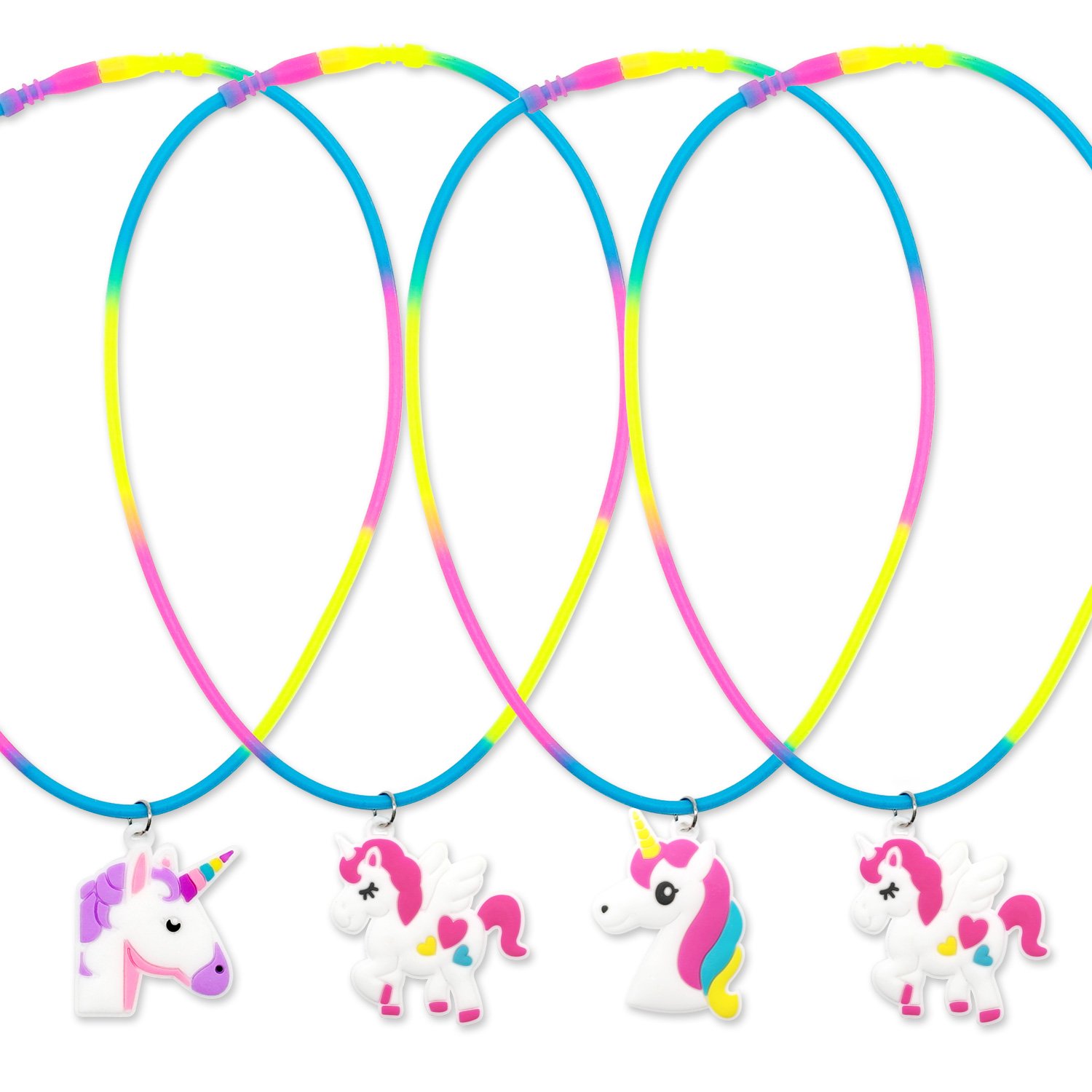 Amteker 30 Pcs Einhorn Party Set - Einhorn Armband, Einhorn Ring, Einhorn Halskette, Einhorn Schlüsselanhänger, Einhorn Adventskalender, Party Mitgebsel Kinder, Party Deko Kindergeburtstag