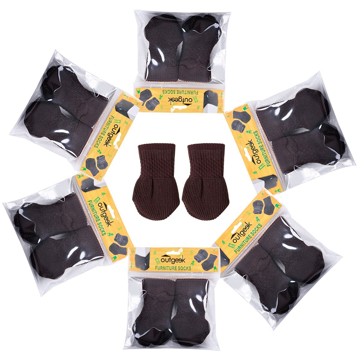 Chair Socks, Outgeek 24 Pack Knitted Furniture Feet Socks Chair Leg Floor eBay
